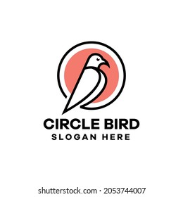 Bird Monoline Logo Design Template