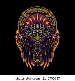 monstruo de pájaro en el vector