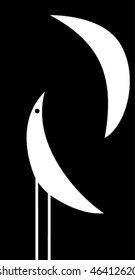 Bird and the Moon resembling one another