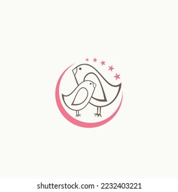 Bird Moon Star - Child logo - Children clothing logo