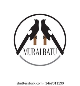 BIRD MURAI STONE ILLUSTRATION VECTOR