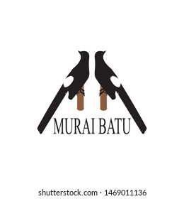 BIRD MURAI STONE ILLUSTRATION VECTOR