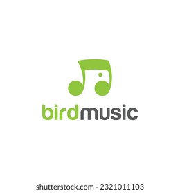 Bird Music Logo Simple Animal Templates