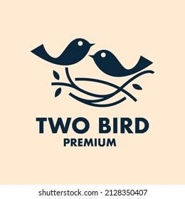 Bird Natural Line Logo Design