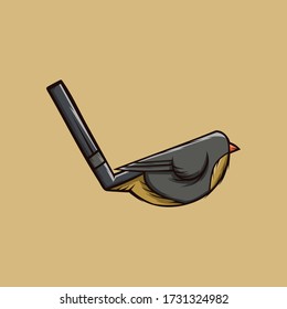 bird nature golf stick fauna