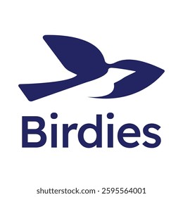 Bird Negative Space Logo High-Quality Design for Branding