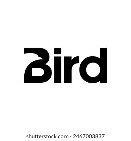 Bird negative space wordmark logo