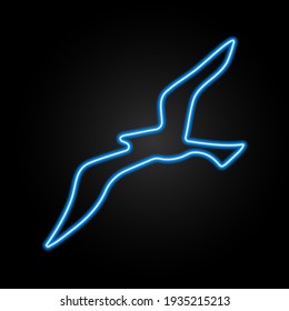 Bird neon sign, modern glowing banner design, colorful modern design trend on black background. Vector illustration.