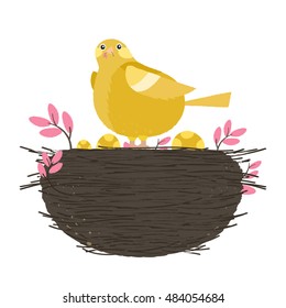 A bird in the nest