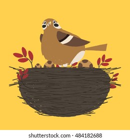 Bird in a nest