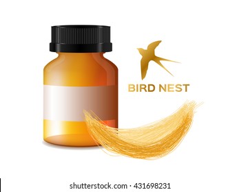 bird nest . the ancient food and medicine of asian vector 