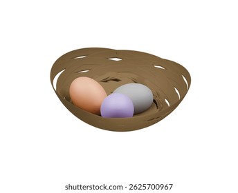 bird nest icon 3d illustration render

