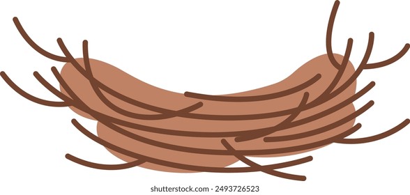 Icono de nido de pájaro Ilustración vectorial