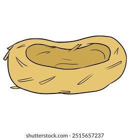bird nest illustration hand drawn isolated vector