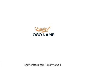 bird nest logo design symbol vector template, nest logo