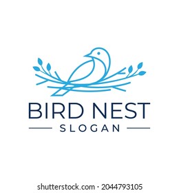 Vogelnest-Logo-Design, Vektorgrafik