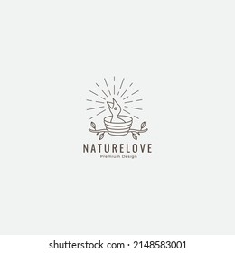 bird nest logo design vector graphic icon symbol illustration