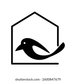 Bird Nest logo icon design illustration template