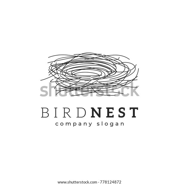 鳥の巣のロゴテンプレートベクターイラスト のベクター画像素材 ロイヤリティフリー