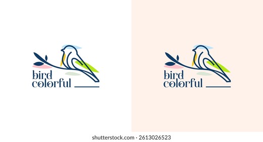bird nest logo vector icon illustration colorful