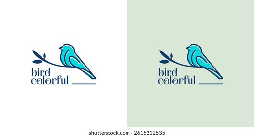 bird nest logo vector icon illustration colorful	