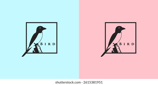 bird nest logo vector icon illustration silhouette