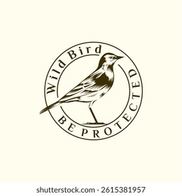 bird nest logo vector icon illustration silhouette emblem