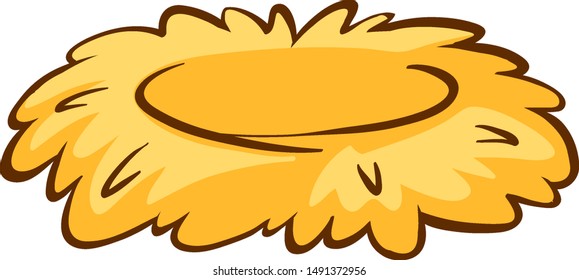 Vogelnest auf weißem Hintergrund, Vektorgrafik