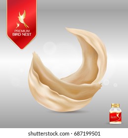 Bird Nest Premium background Concept Vector for Products.