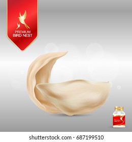 Bird Nest Premium background Concept Vector for Products.