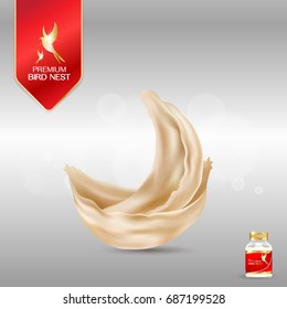 Bird Nest Premium background Concept Vector for Products.