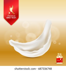 Bird Nest Premium background Concept Vector for Products.