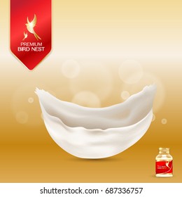 Bird Nest Premium background Concept Vector for Products.