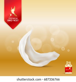 Bird Nest Premium background Concept Vector for Products.