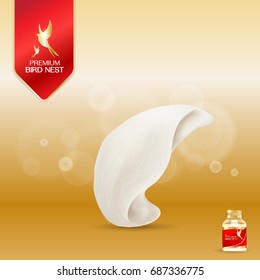 Bird Nest Premium background Concept Vector for Products.
