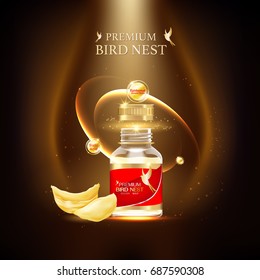 Bird Nest Premium background Concept Vector for Products.
