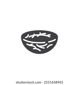 Bird nest vector icon. filled flat sign for mobile concept and web design. Bird Nest glyph icon. Symbol, logo illustration. Vector graphics