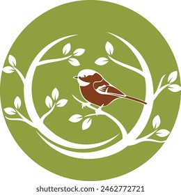 Plantilla de diseño de logotipo de Vector de nido de aves.