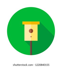 Bird Nesting box. Birdhouse vector illustration
