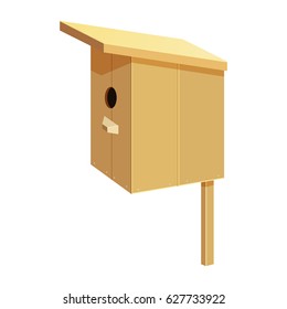 Bird Nesting box. Birdhouse vector illustration