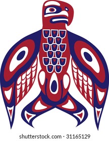 Bird    North American Indian art stylization