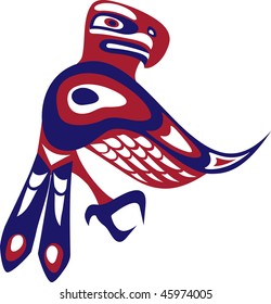 Bird    North American Indian art stylization