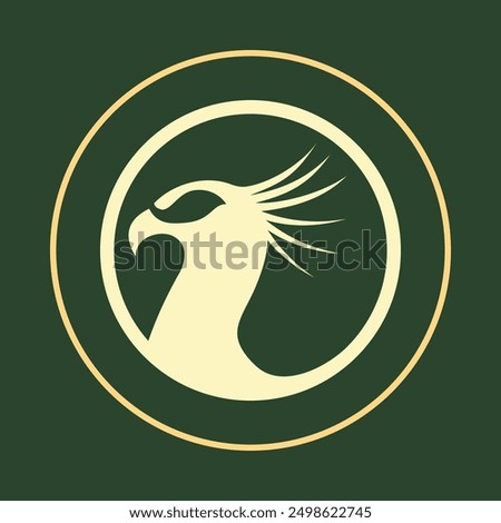 Bird notable trendy icon beautiful abstract vector illustration artwork colorful design