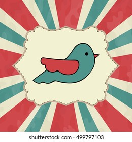 Bird on a beautiful bright background