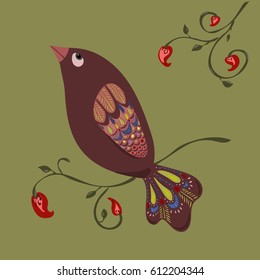 a bird on a branch