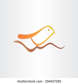 bird on branch singing song design