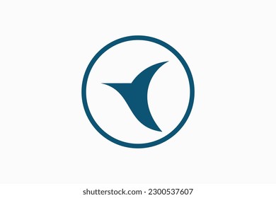 Bird on Circle Logo Design Vector Sign 