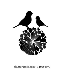 Bird on a flower