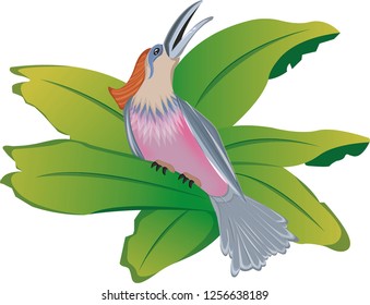 Bird On Leafs