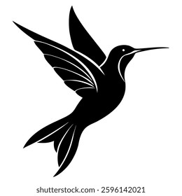 bird on tree silhouette design on a white background